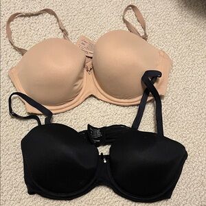 Soma Embraceable Strapless Bra- Black and Tan